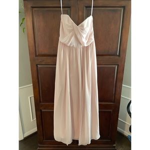 Strapless Light Pink Bridesmaid Dress